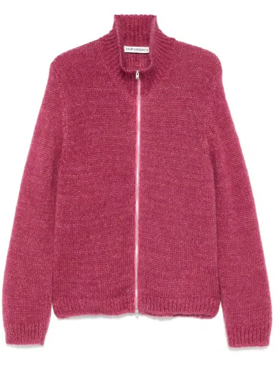 Our Legacy Float Funnel Cardigan In Strawberry