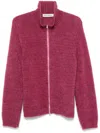 Our Legacy Neck Cardigan With Zipper And Fun In Pink