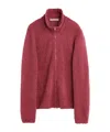 Our Legacy Neck Cardigan With Zipper And Fun In Red