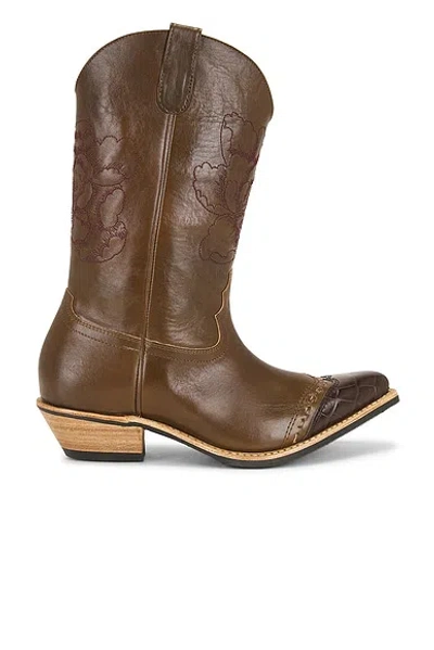 Our Legacy Floral Consultant Boot In Brown