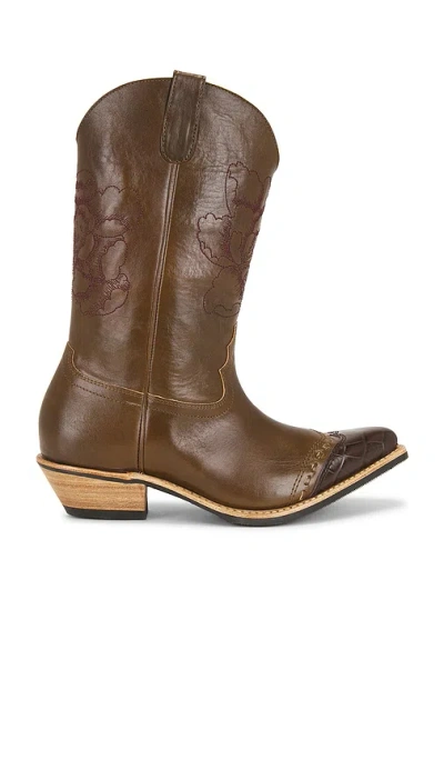 Our Legacy Floral Consultant Boot In Brown
