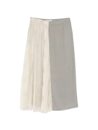 Our Legacy Floral-embroidered Maxi Skirt In Gray