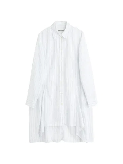 Our Legacy Flux Stripe-pattern Shirt In White