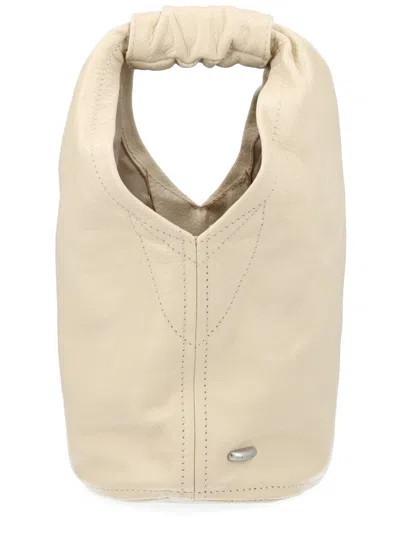 Our Legacy Gathered Handle Tote Bag In Neutral