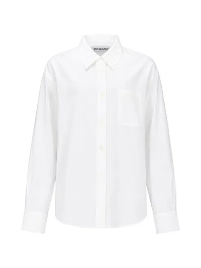 Our Legacy Forever Chest-pocket Button-up Shirt In White