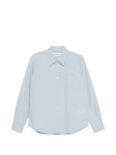 Our Legacy Forever Patch-pocket Shirt In Blue