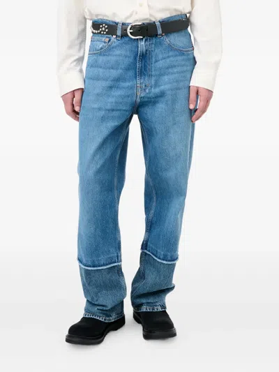 Our Legacy Frayed-details Jeans In Blue