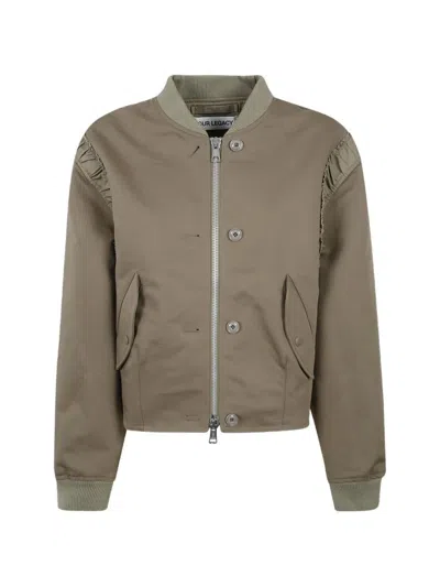 Our Legacy Frill Bomber Jacket In Brown