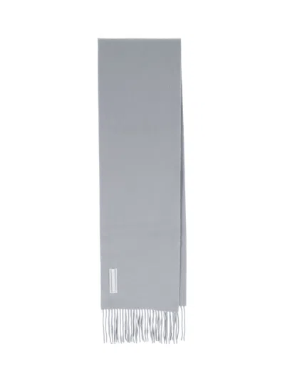 Our Legacy Fringed Wool Scarf In Blue