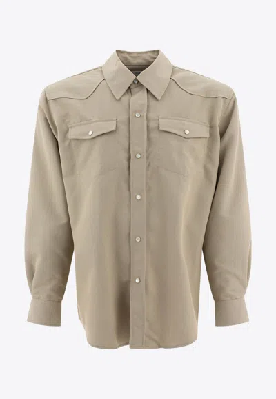 Our Legacy Frontier Buttoned Shirt In Neutral