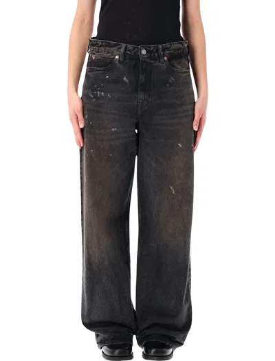 Our Legacy Relaxed Cut Denim Trousers Distressed Detailing In Black