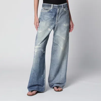 Our Legacy Full Cut Digital Denim Print Jeans In Multi