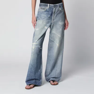 Our Legacy Full Cut Digital Denim Print Jeans In Blue
