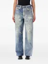 Our Legacy High Waist Boyfriend Jeans With Distressed Finish In Blue