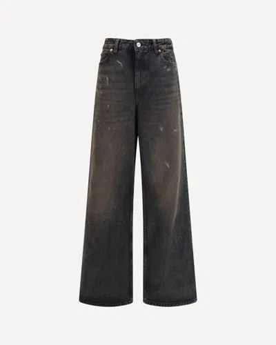Our Legacy Full Cut Nebula Wash Jeans In Black