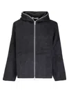 Our Legacy Soft Fabric Hoodie With Double Zip Fastening In Gray