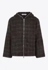 Our Legacy Check-pattern Wool-blend Sweatshirt In Gray