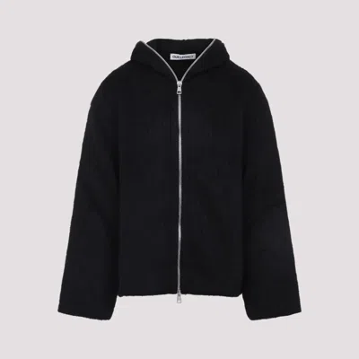 Our Legacy Full Zip Hood Sweatshirt In Black