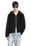 Our Legacy Full Zip Hoodie In Hairy Wool In Black