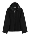 Our Legacy Full Zip Hoodie In Hairy Wool In Black