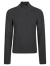 Our Legacy Gray Dropped Shoulder Turtleneck In Grey