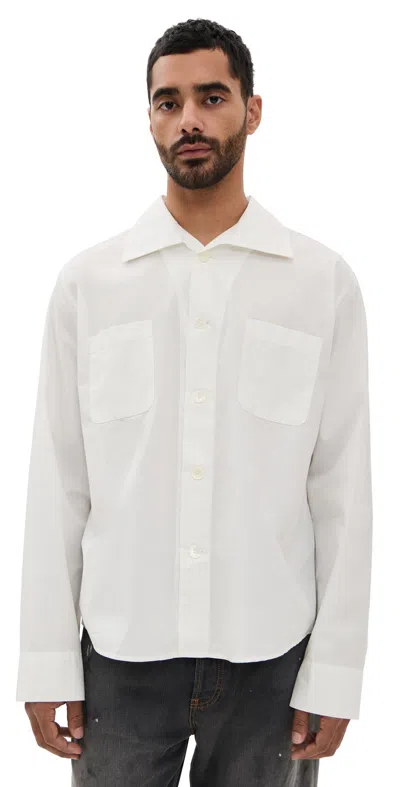 Our Legacy Funnel Shirt White Dense Poplin