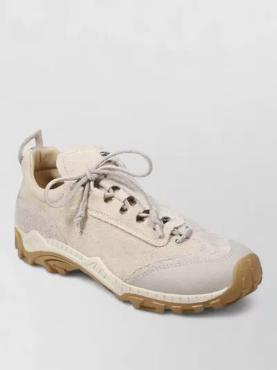 Our Legacy Gabe Sneaker Round Toe Suede Texture In Animal Print