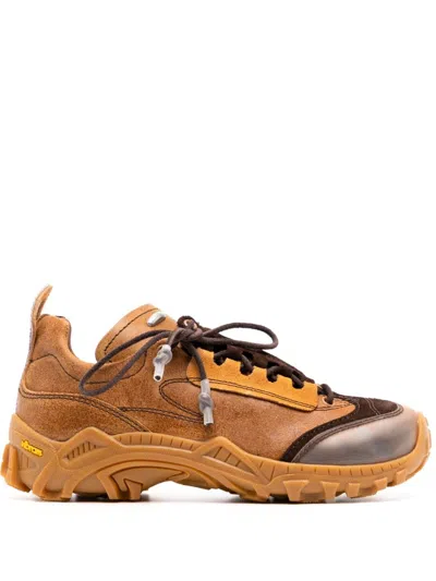 Our Legacy Brown Gabe Sneakers In Autumn Oak Suede