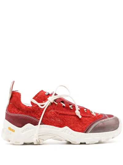 Our Legacy Gabe Suede Sneakers In Red