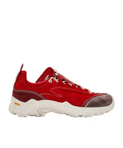 Our Legacy Gabe Suede Sneakers In Red