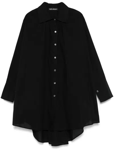 Our Legacy Gale Mini Dress In Black Voile