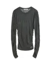 Our Legacy Gathered Detailing Grey Long-sleeved Top In Gray