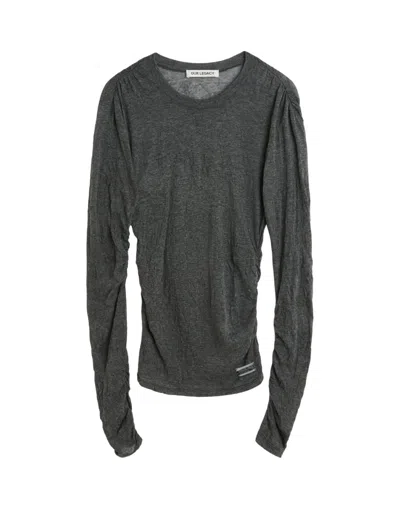 OUR LEGACY OUR LEGACY GATHERED DETAILING GREY LONG-SLEEVED TOP