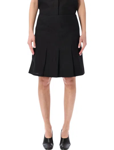 Our Legacy Girdle Skirt With A-line Silhouette And Girdle Belt Waistband - Size 38 In Black