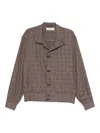Our Legacy Glen Plaid-pattern Bomber Jacket In Brown