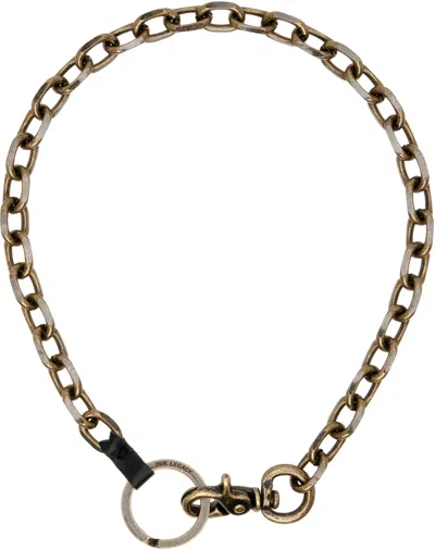 Our Legacy Gold Ladon Necklace In Antique Brass