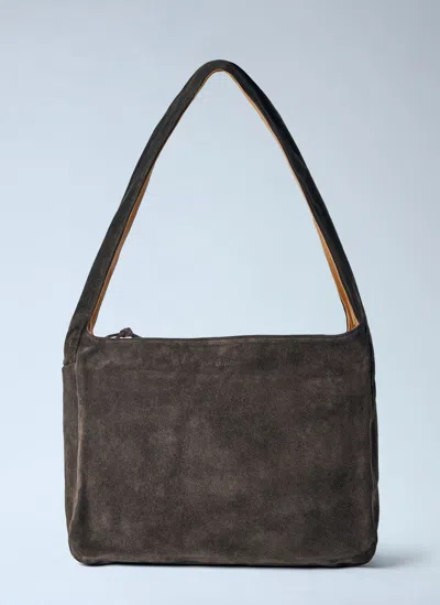 Our Legacy Grande Brick Suede Shoulder Bag In Brown