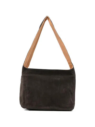 Our Legacy Grande Brick Suede Tote Bag In Brown