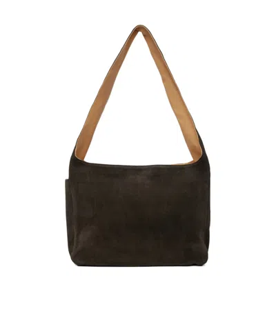 Our Legacy Grande Brick Suede Tote Bag In Coffee Brown