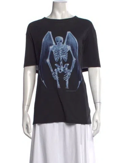 Pre-owned Our Legacy Graphic Print Crew Neck T-shirt In Black