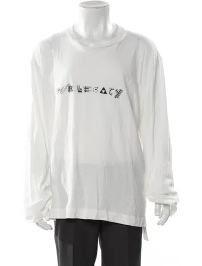 Pre-owned Our Legacy Graphic Print Crew Neck T-shirt In White