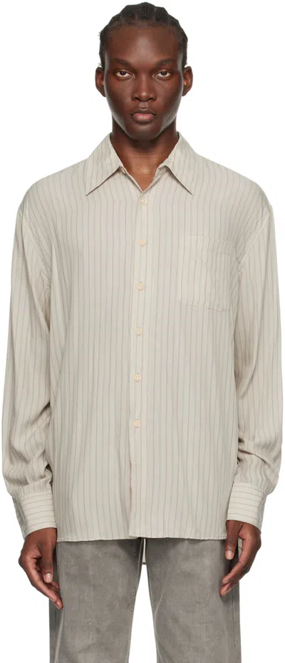 Our Legacy Above Striped Shirt In Neutrals
