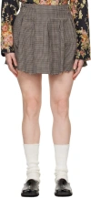 OUR LEGACY GRAY & BROWN OBJECT MINISKIRT