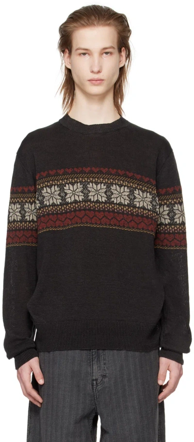 Our Legacy Base Crewneck Sweater Roundneck Patterned In Multi
