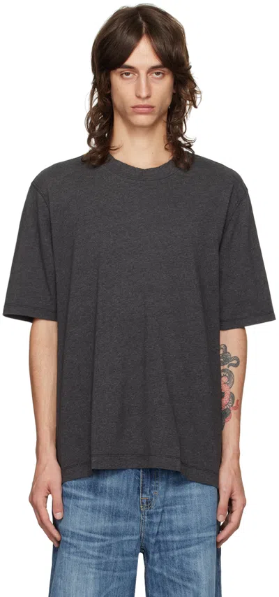 Our Legacy Gray Big T-shirt In Dark Grey Melange