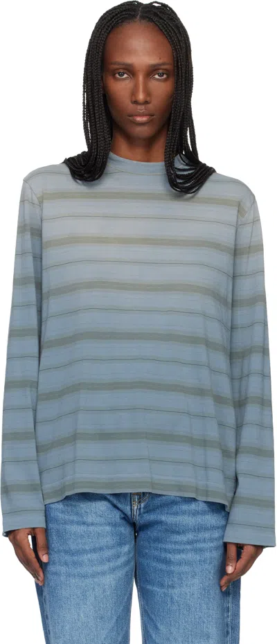 Our Legacy Gray Box Longsleeve T-shirt In Blue