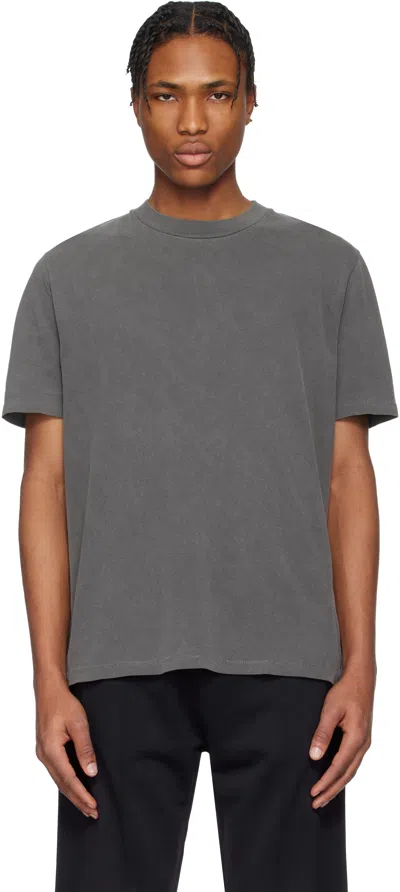 Our Legacy Gray Box T-shirt In Worn Black Legacy Je