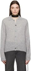 OUR LEGACY GRAY BUTTON CARDIGAN