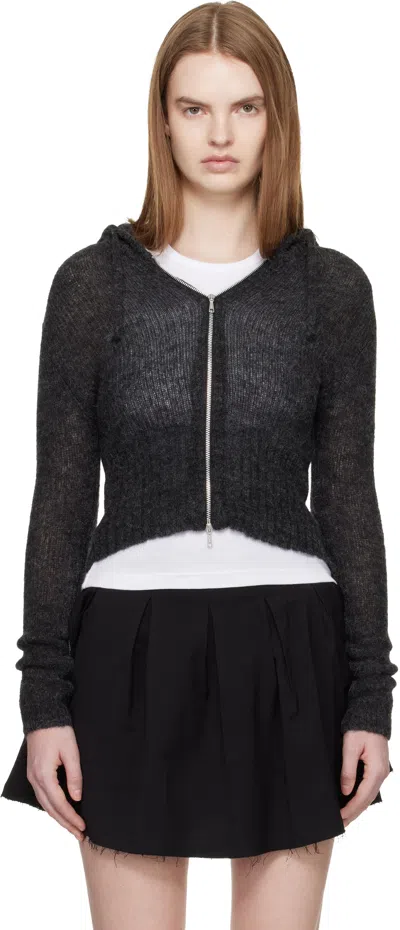 Our Legacy Gray Compact Hoodie In Blue