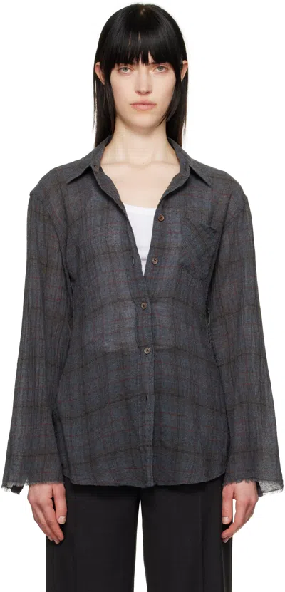Our Legacy Gray Daisy Shirt In Grey